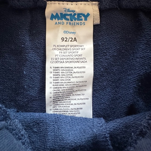 NWOT Disney Mickey Mouse Print Shorts Kids Size 2T Navy Blue - Picture 5 of 7
